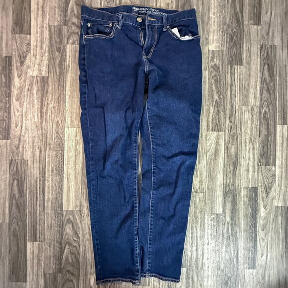 Gap Athletic Stretch Jeans Dark Wash Men’s (US 31) Gap Athletic Stretch - Picture 1 of 6